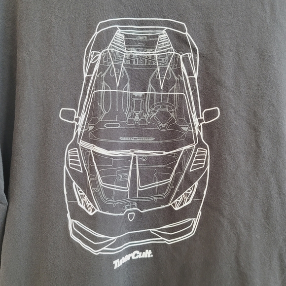 💕TunerCult Lamborghini Silhouette Black Graphic Tee Short Sleeves Men's Size XL - Picture 3 of 10